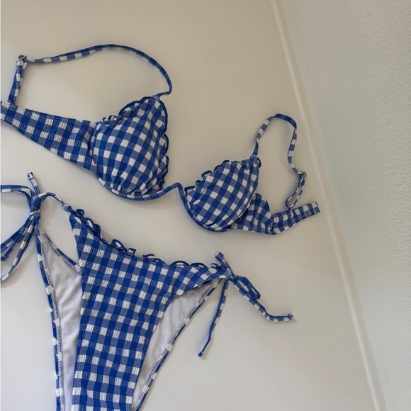 Blue gingham Bikini - Picture 1 of 5